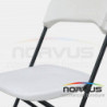  Silla plegable de plastico blanco reforzada