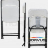  Silla plegable de plastico blanco reforzada