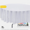 Pack - 10 x Mantel redondo corto 240cm tela Dublin blanco