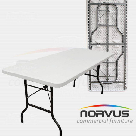 Mesa rectangular plegable 184x76 plastico inflado