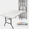 Mesa rectangular plegable 184x76 plastico inflado