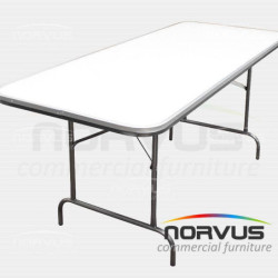 Mesa rectangular plegable 180x75 fibra de vidrio