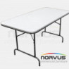 Mesa rectangular plegable 150x75 fibra de vidrio