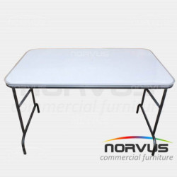 Mesa rectangular plegable 120x75 fibra de vidrio