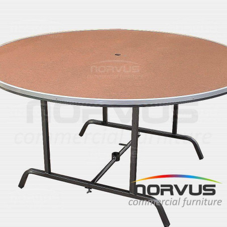 Mesa redonda plegable 150 fibracel para sombrilla