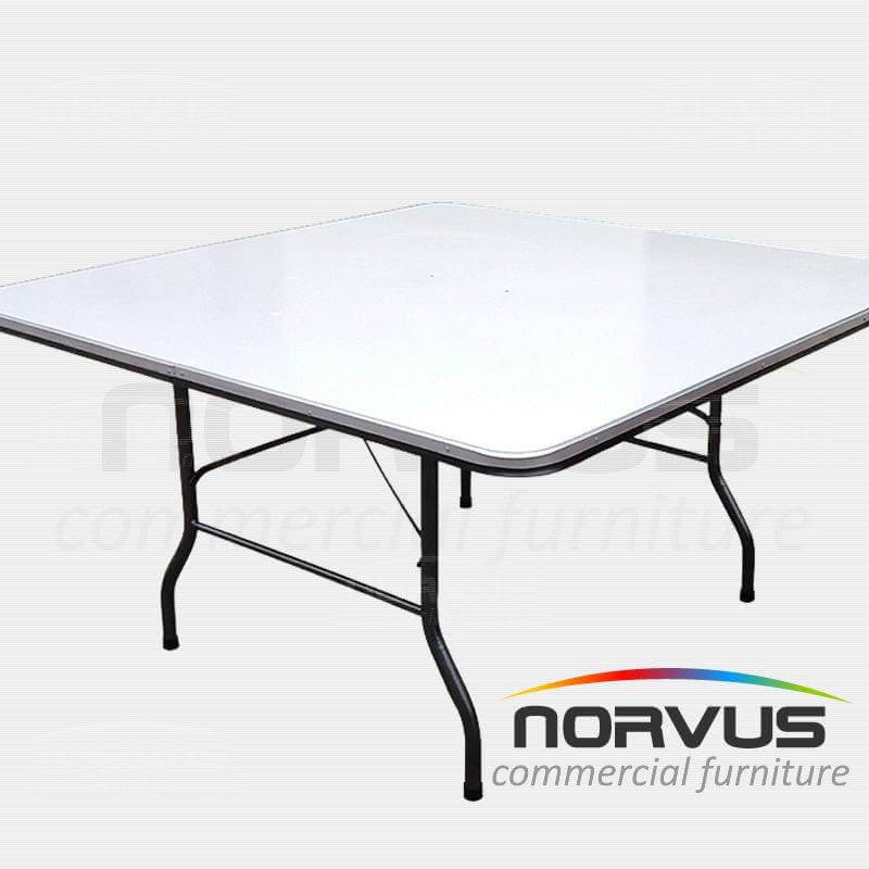 Mesa cuadrada plegable 150x150 fibra de vidrio