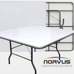  Mesa cuadrada plegable 150x150 fibra de vidrio