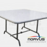Mesa cuadrada plegable 150x150 fibra de vidrio para sombrilla