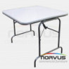 Mesa pastelera cuadrada plegable 90x90 fibra de vidrio