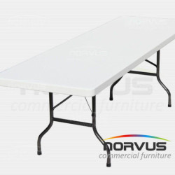  Pack - 10 tablones rectangular plastico inflado y 100 sillas plegables cromadas