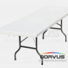  Pack - 10 tablones rectangular plastico inflado y 100 sillas plegables cromadas