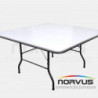  Pack - 10 mesas cuadrada fibra de vidrio y 100 sillas plegables plastico negro