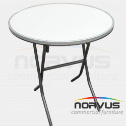 Mesa pastelera redonda plegable 75 fibra de vidrio