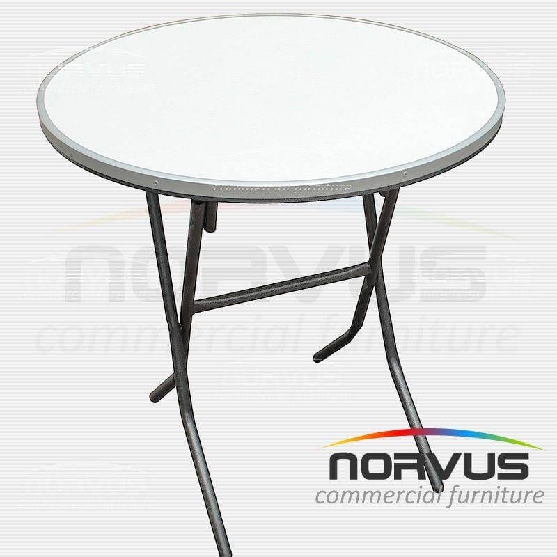 Mesa pastelera redonda plegable 75 fibra de vidrio