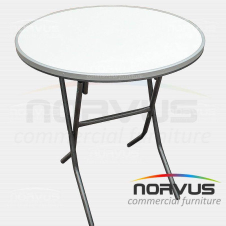 Mesa pastelera redonda plegable 75 fibra de vidrio