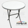 Mesa pastelera redonda plegable 75 fibra de vidrio