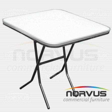 Mesa pastelera cuadrada plegable 75x75 fibra de vidrio