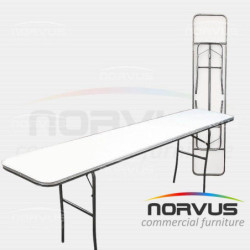  Mesa hotelera rectangular plegable 240x50 fibra de vidrio