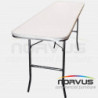 Mesa hotelera rectangular plegable 150x50 fibra de vidrio