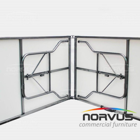 Mesa portafolio rectangular plegable 240x75 fibra de vidrio