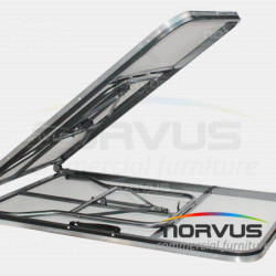  Mesa portafolio rectangular plegable 240x75 fibra de vidrio