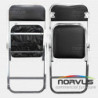 Silla plegable acojinada cromada vinil negro