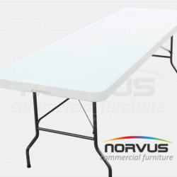  Mesa portafolio rectangular plegable 240x75 plastico inflado