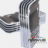  Silla plegable acojinada cromada vinil negro