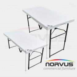 Mesa portafolio rectangular plegable 120x60 plastico inflado