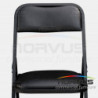  Silla plegable acojinada en esmalte vinil negro