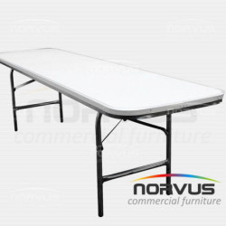 Mesa infantil rectangular plegable 180x50 fibra de vidrio