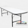 Mesa infantil rectangular plegable 180x50 fibra de vidrio