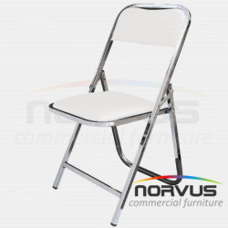  Silla plegable acojinada cromada vinil color
