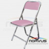  Silla plegable acojinada cromada vinil color