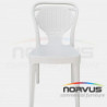  Silla de plastico Pisa sin brazos blanco