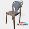 Silla de plastico Pisa sin brazos chocolate