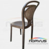  Silla de plastico Pisa sin brazos chocolate