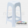 Banco alto de plastico Jumbo blanco