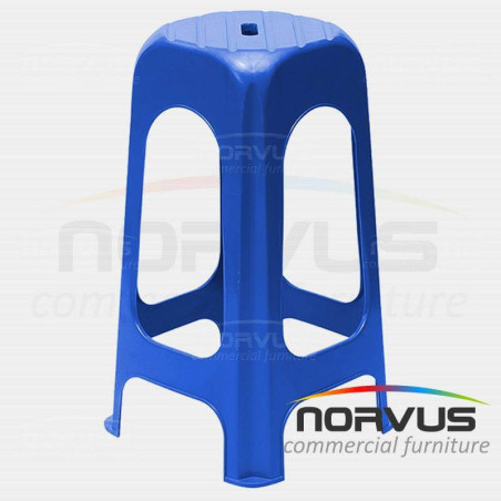 Banco alto de plastico Jumbo azul rey