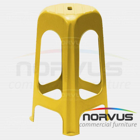 Banco alto de plastico Jumbo amarillo