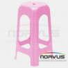 Banco alto de plastico Jumbo rosa claro