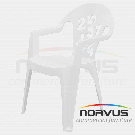 Silla infantil de plastico Numeros blanco