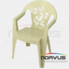 Silla infantil de plastico Numeros beige