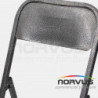  Silla plegable de lamina en esmalte gris martillado