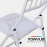  Silla plegable Tiffany acojinada en esmalte blanco