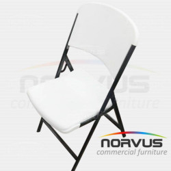 Silla plegable Garden de plastico inflado blanco