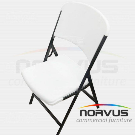 Silla plegable Garden de plastico inflado blanco