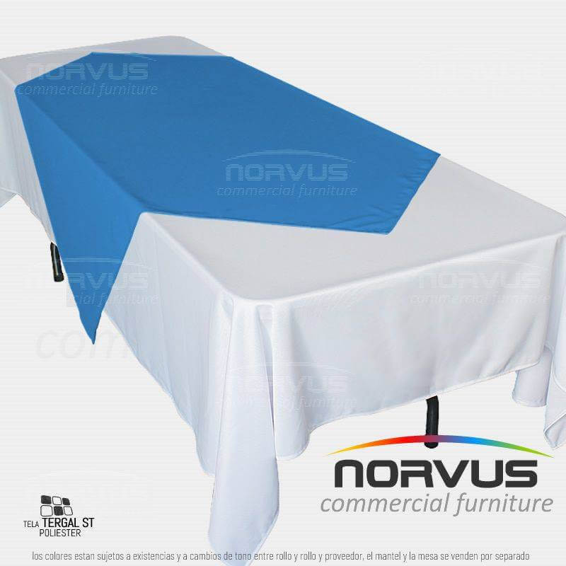 Cubremantel 150x150cm tela Tafetan azul turquesa