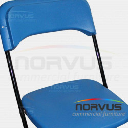  Silla plegable de plastico azul reforzada