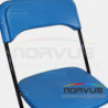  Silla plegable de plastico azul reforzada